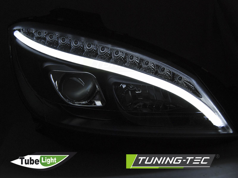 Led Tube Light Scheinwerfer schwarz dynamisch für Mercedes C-Klasse W204  07-10